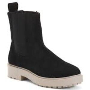 POPE Black Made In Portugal Suede Chelsea Booties‎ Size 36